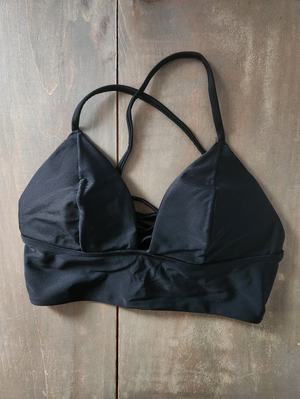 Hollister Black Triangle Bikini Top - Size Small